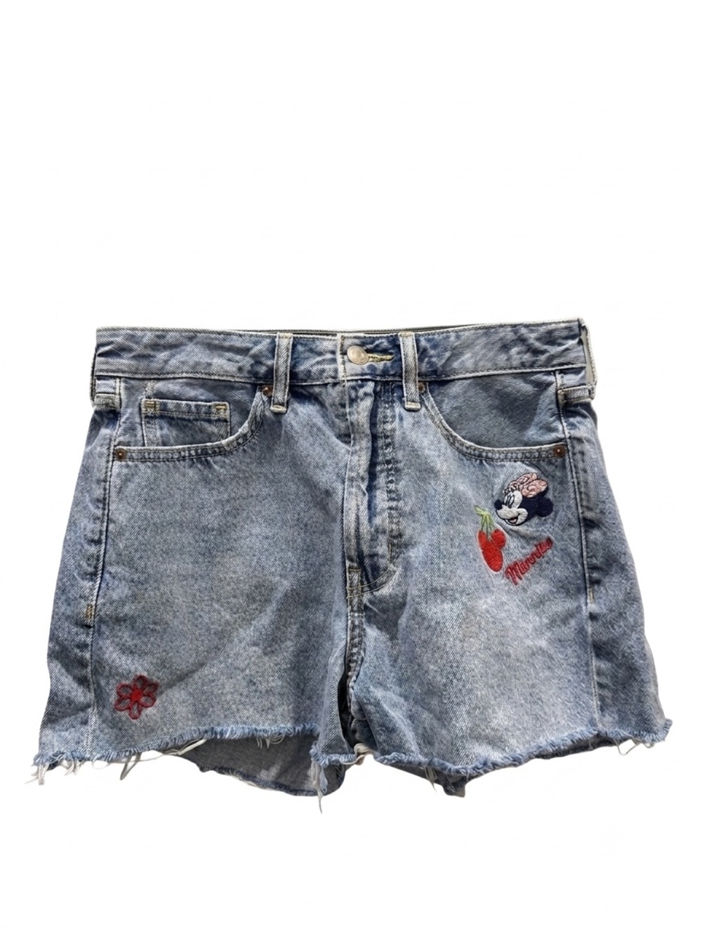 Old Navy Light Blue Denim Shorts with Embroidery